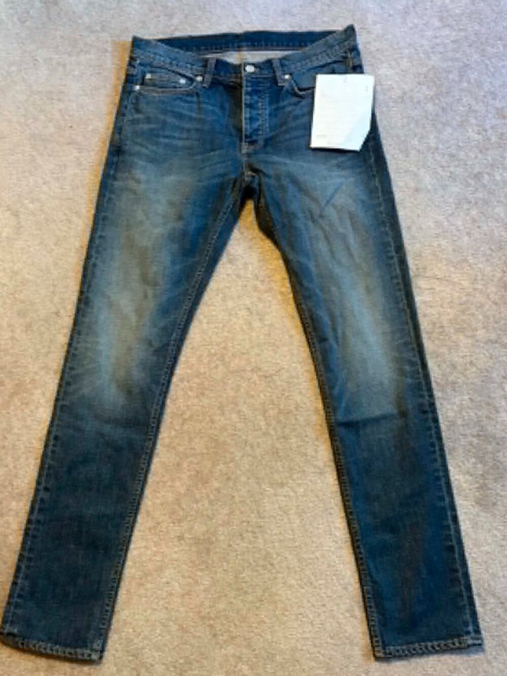 BLK DNM NYC Men's Hooper Blue Mid Rise Jeans 19 Size 31/34 NWT SMS Sample